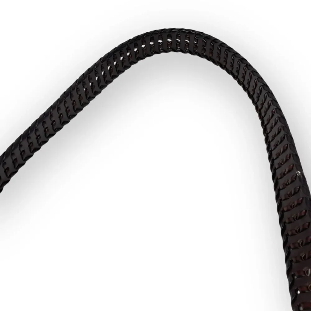 Columbia Belt Brown Leather Woven Braided Classic Preppy Sleek Men’s Size 38